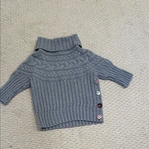 Matilda Jane Gray Cable Knit Turtleneck Sweater
